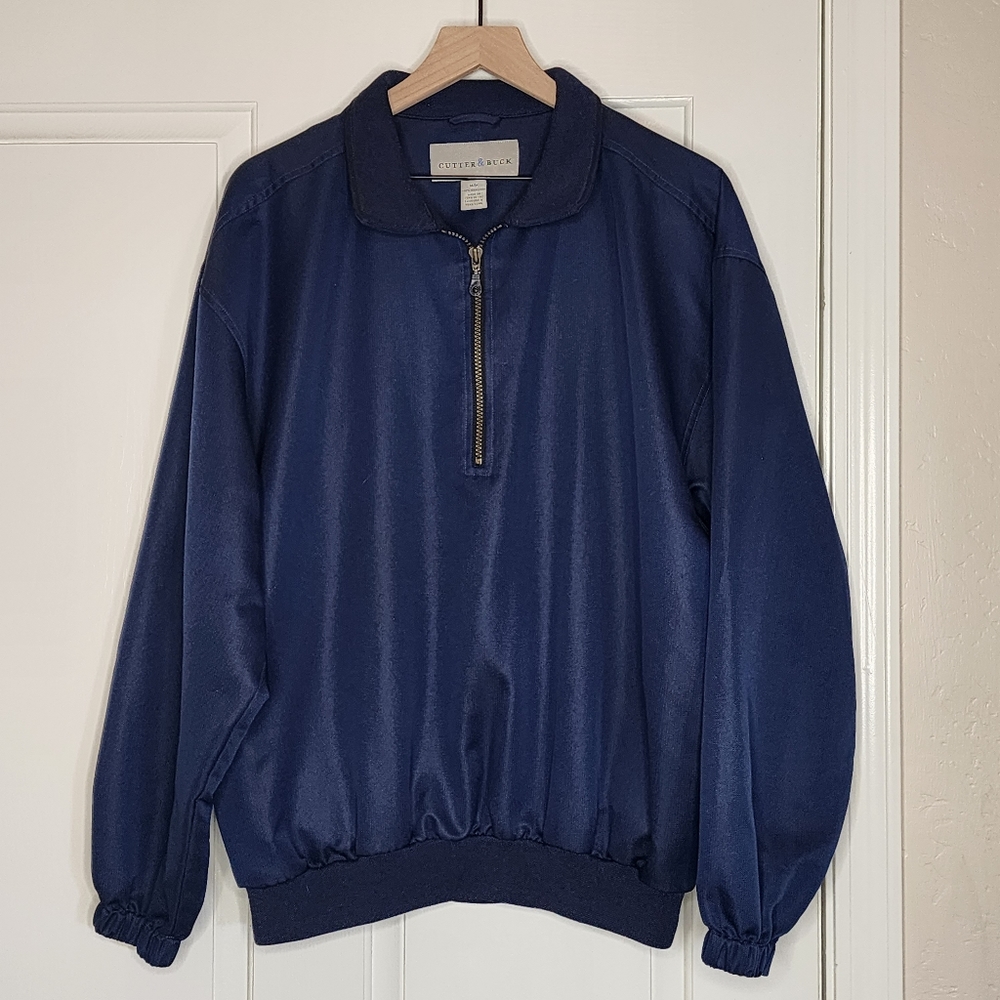 Cutter & Buck Clima Guard Half Zip Jacket | Navy | Size Medium
